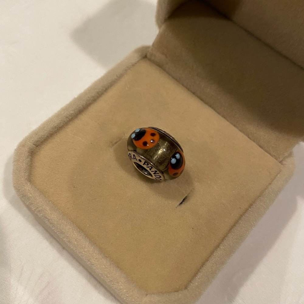 PANDORA Murano Glass Ladybug Charm